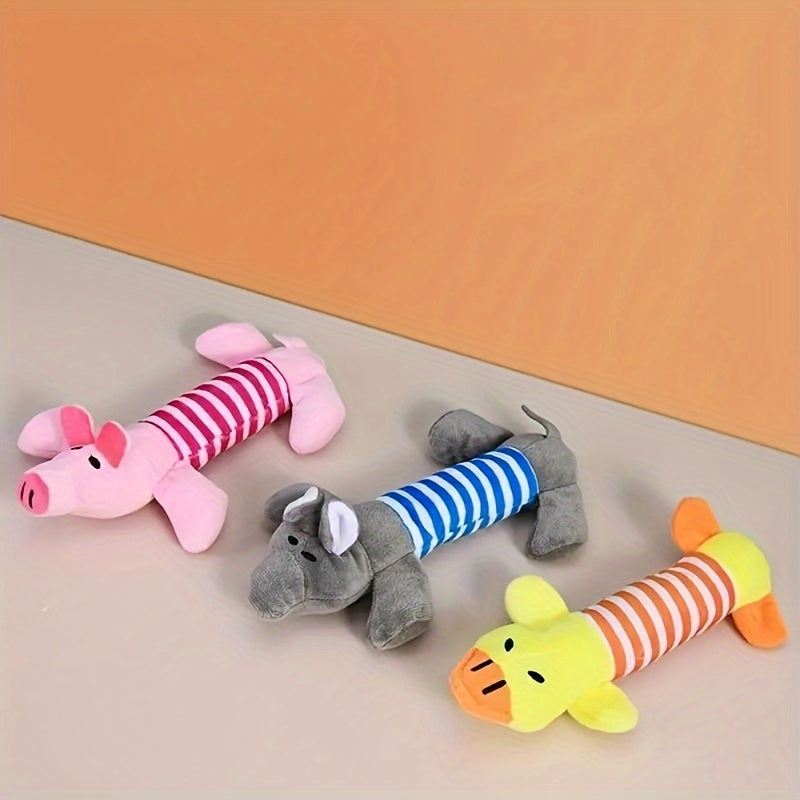Adorable Pet Squeaky Plush Toy - Durable Chew Toy For Dental Health Soft