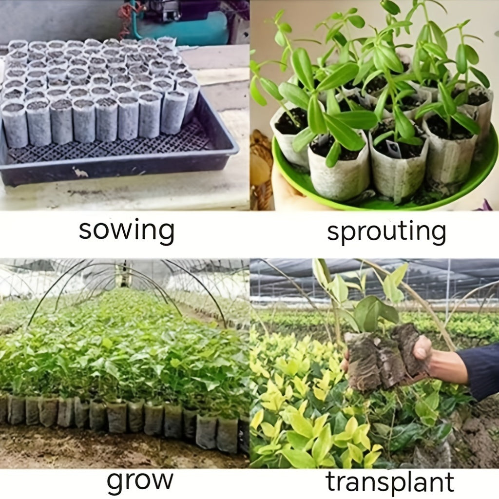 100 PCS Non-Woven Fabric Seedling Bags - Perfect for Indoor and Outdoor Planting
