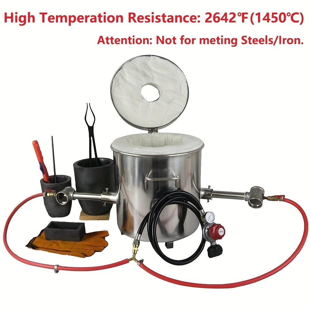 16KG/35.27LBS Metal Melting Furnace Foundry Kit, Suitable For Metal Refining Recycle, And Precious Metal Casting, Smelting Forge Tool. No Electricity Needed