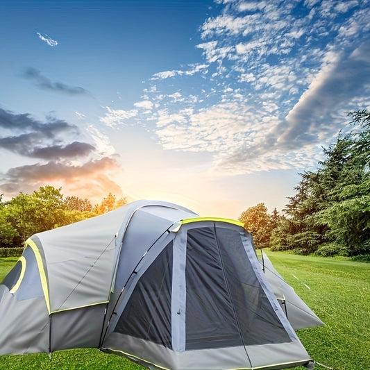 Three-room, 10-person camping tent