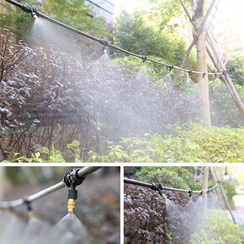 10pcs Automatic Plant Watering System with Atomizing Nozzles for Efficient Gardening