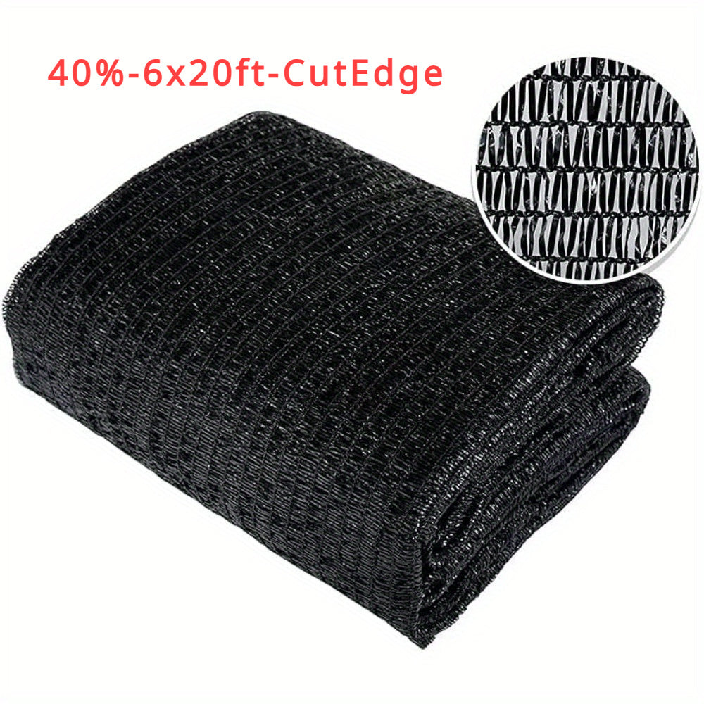 6x20ft Heavy-Duty Sun Shade Cloth Cover - 40% Sunblock, Durable Cut-Edge Design, Easy-to-Use.