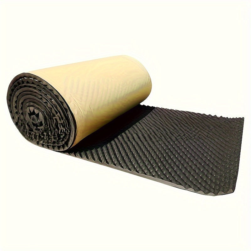 Self-Adhesive NBR Acoustic Foam Roll - Pyramid Soundproofing Panels, Egg Crate Sound Deadening & Thermal Insulation Material.