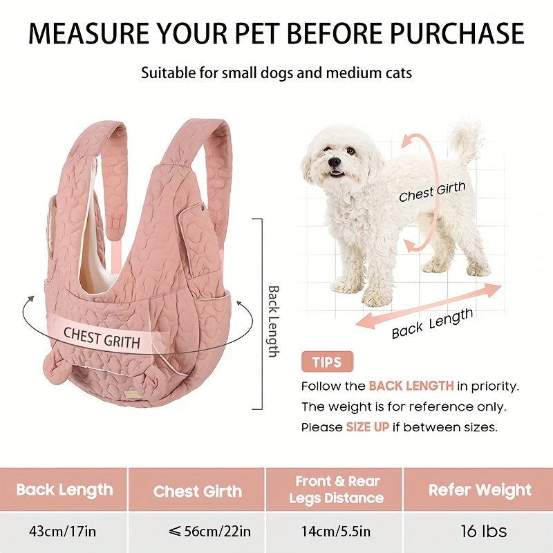 Fluffybaby Dog Sling Carrier - Winter Pet Bag
