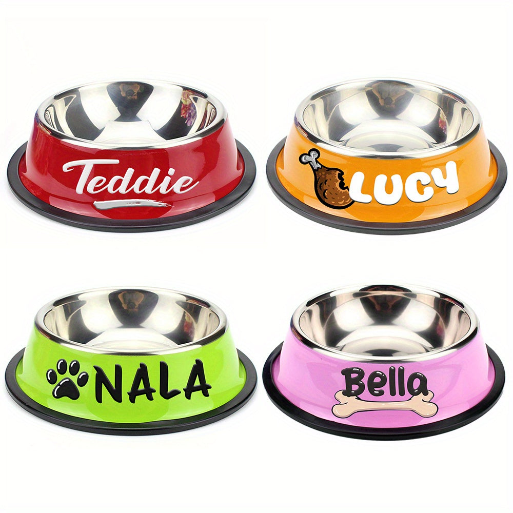 Personalized Anti Slip Stainless Steel Pet Bowl