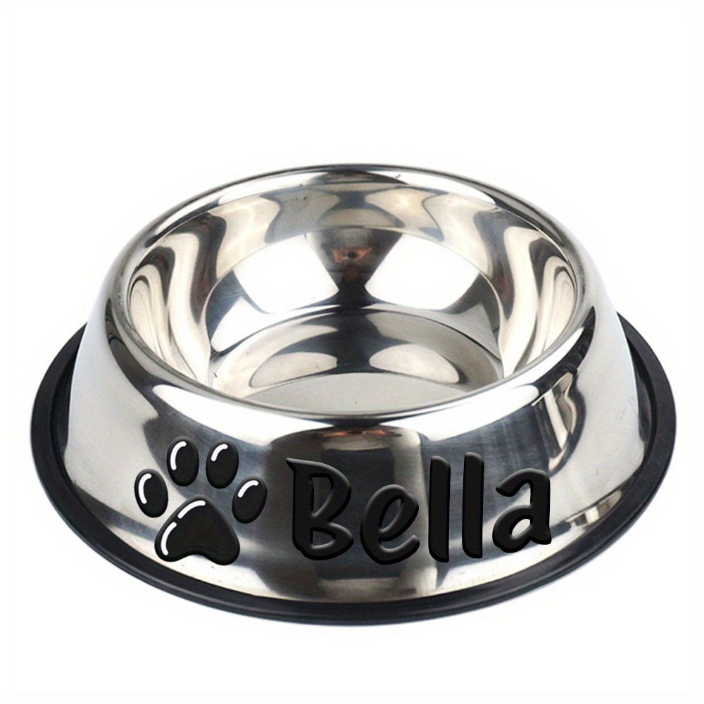 Personalized Anti Slip Stainless Steel Pet Bowl