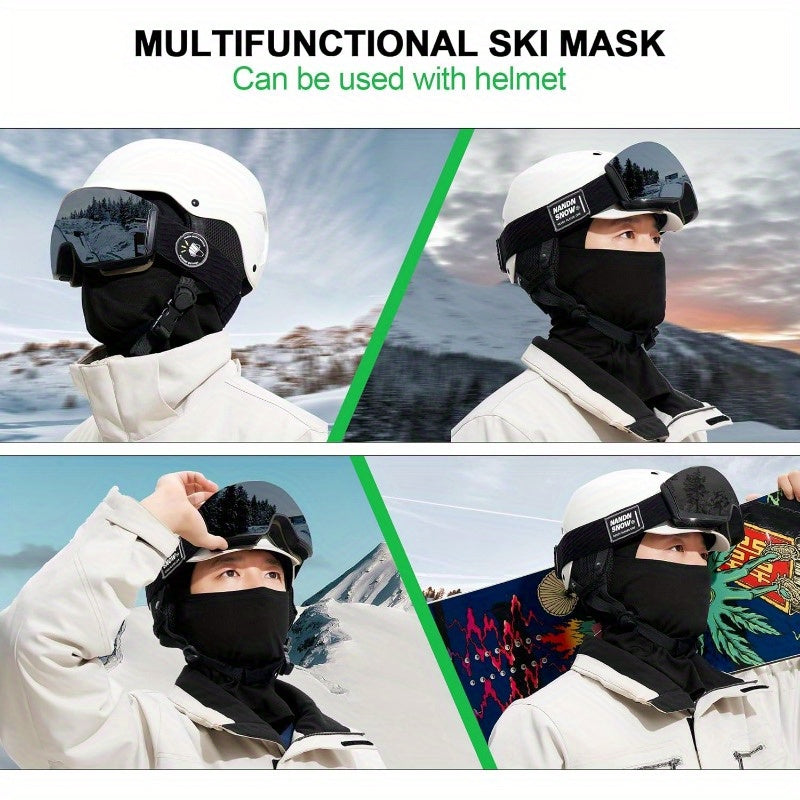 3 Pieces Breathable Full Face Balaclava Ski Mask.