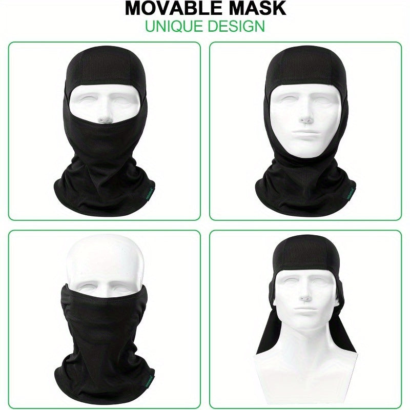 3 Pieces Breathable Full Face Balaclava Ski Mask.