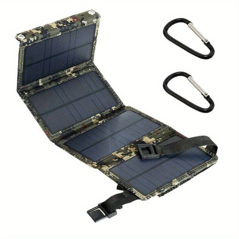 80W USB Solar Panel Folding Power Bank Outdoor Phone Charger