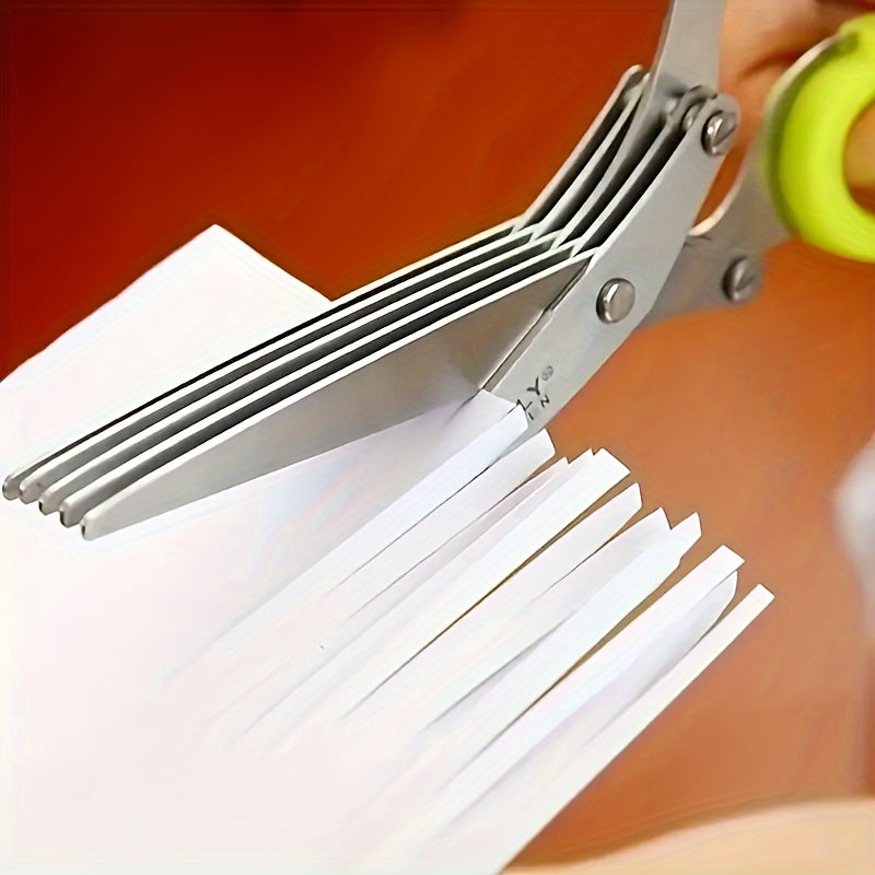 5-Layered ProCut Stainless Steel Kitchen Shears - Ultra-Sharp, Versatile Onion & Herb Shredder