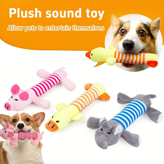Adorable Pet Squeaky Plush Toy - Durable Chew Toy For Dental Health Soft