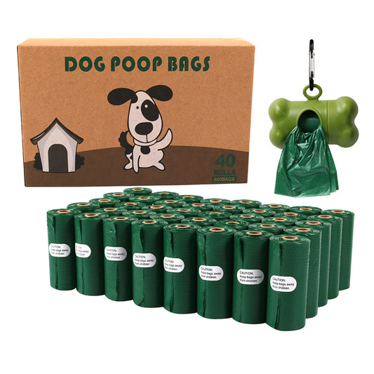 600 bags of 40 rolls of dog poop bags, leak-proof
