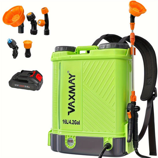 100 PSI 4 Gallon Electric Garden Sprayer with Telescopic Wand, 5 Nozzles, Makita 18V Battery Compatibility, 2.6 Ah Battery & Charger Included