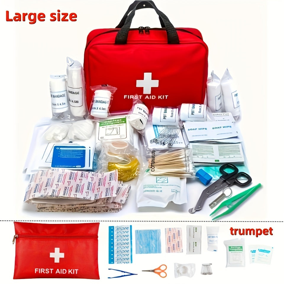 Ultimate  First Aid Kit – Complete Survival Gear with Bandages, Scissors, Tweezers, Wet Wipes, Tourniquet