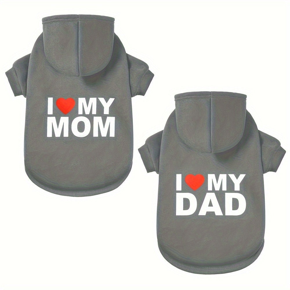 2 Pack Gray Sweatshirt Dog Hoodie