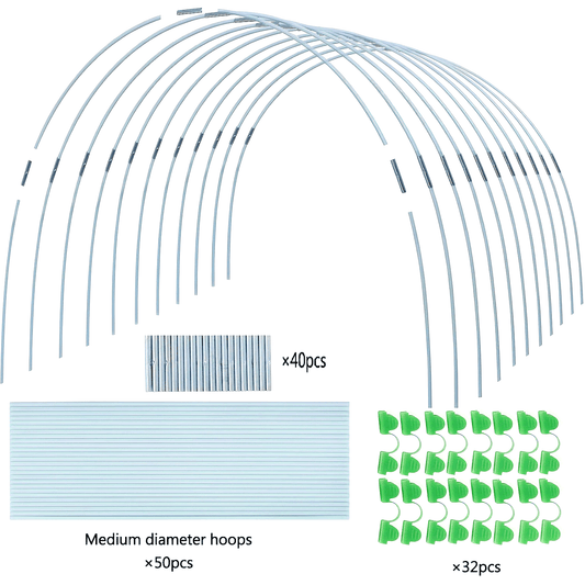 25/50pcs Garden Hoop Garden Hoops For Raised Beds, 43 Inch Wide DIY Tunnel Greenhouse Frame.