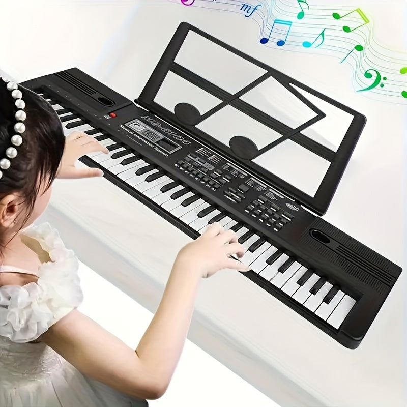 61-Key Kids Electronic Keyboard Piano with Interactive Learning, Microphone for Children Ages 3-12.