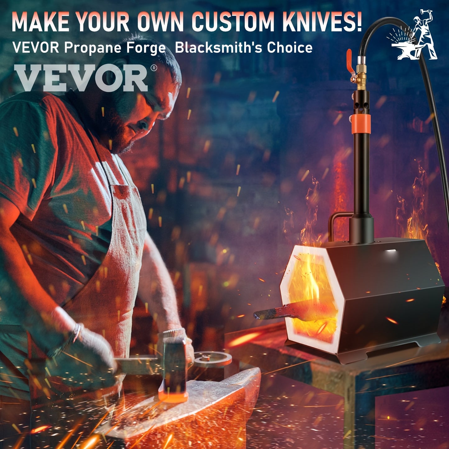 Single Burner Tool And Knife Making, propane powered