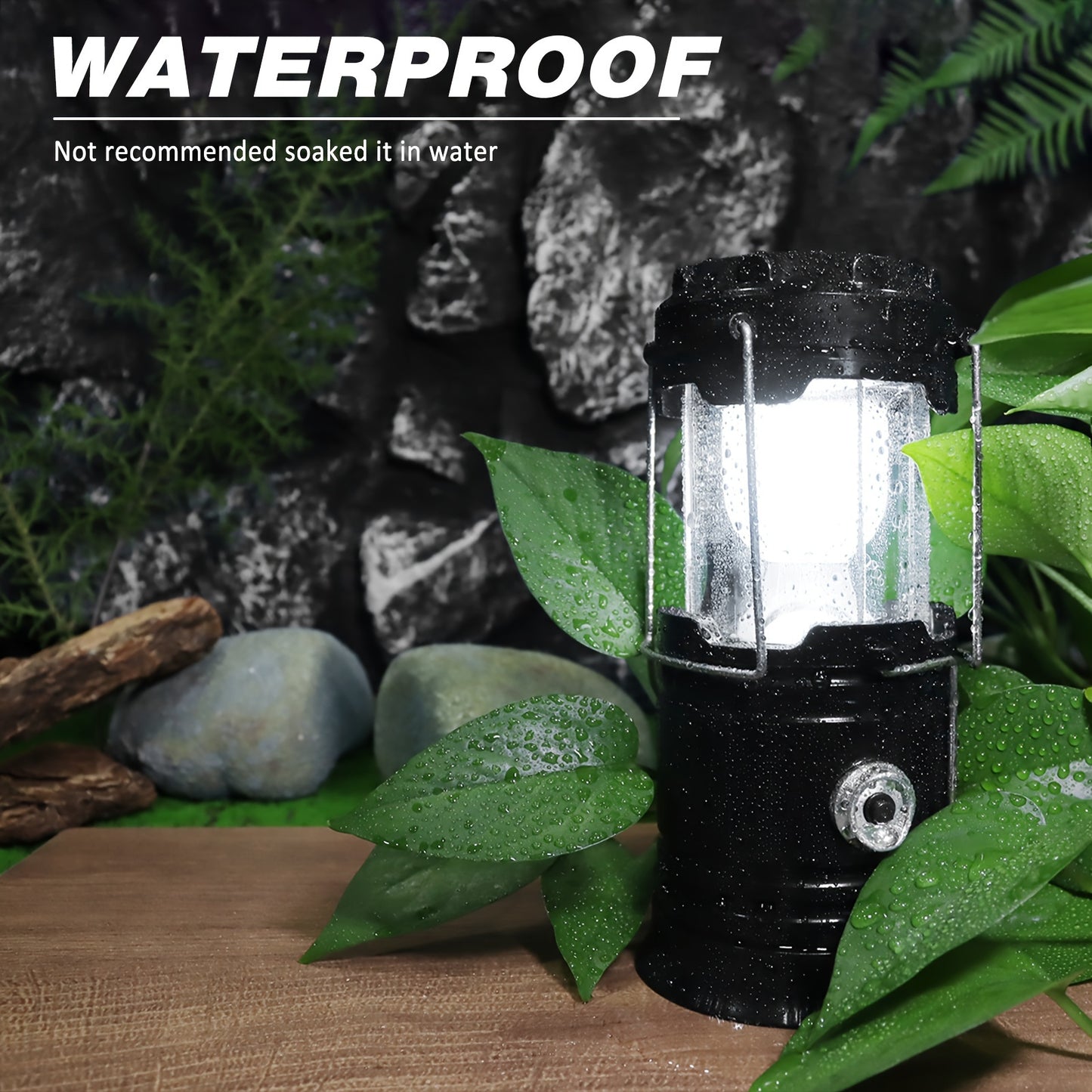4-Pack Solar Camping Lantern, Collapsible LED Solar USB Rechargeable Lantern Flashlight