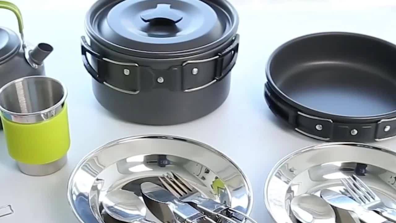 3pcs Aluminum Lightweight Camping Cookware Set