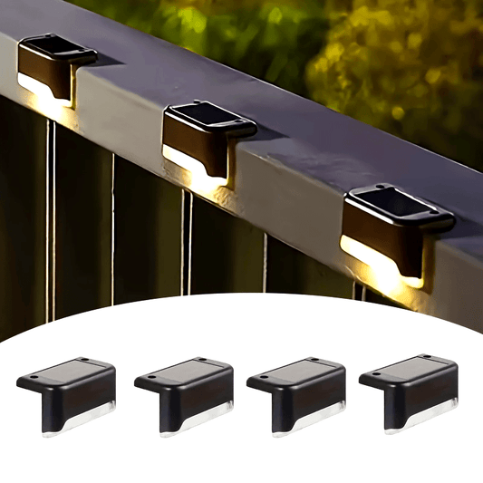 Solar Deck Lights Outdoor, 4 Pcs Solar Step Lights LED.