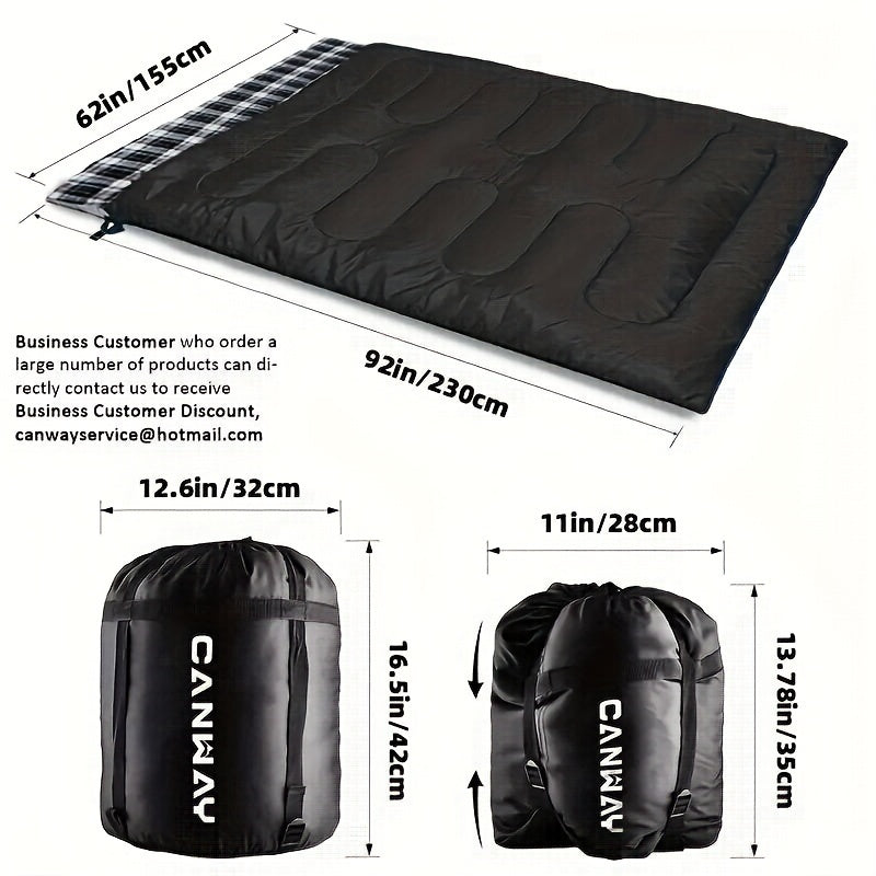 Luxurious Flannel,  Queen Size with 2 Pillows, for Cold Weather Camping