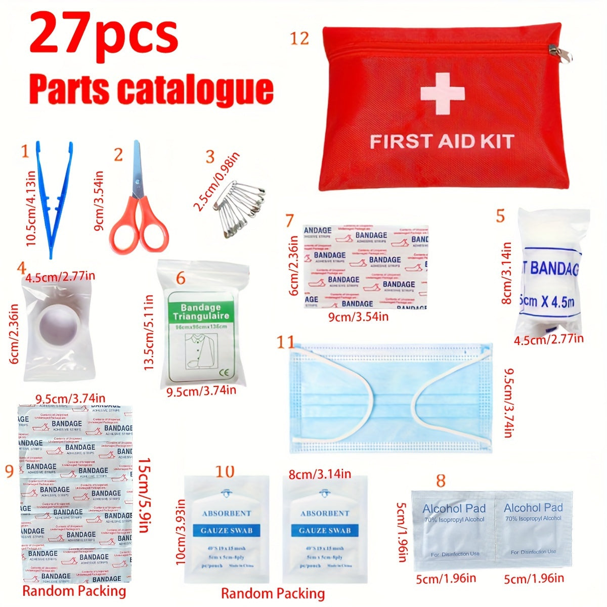 Ultimate  First Aid Kit – Complete Survival Gear with Bandages, Scissors, Tweezers, Wet Wipes, Tourniquet