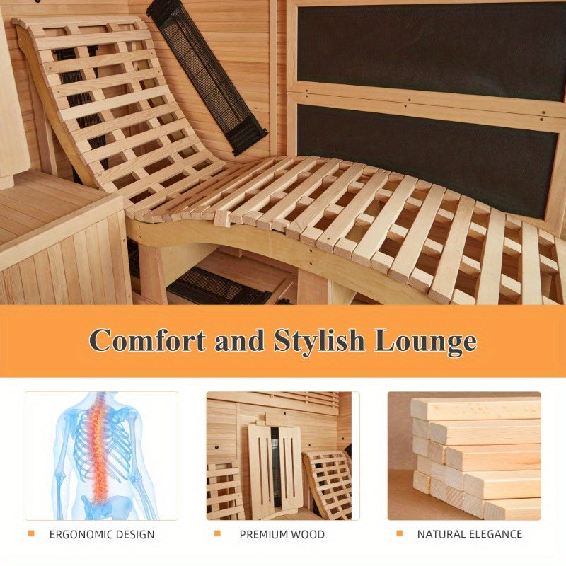 Luxury 2-Person Infrared Sauna with Recliners