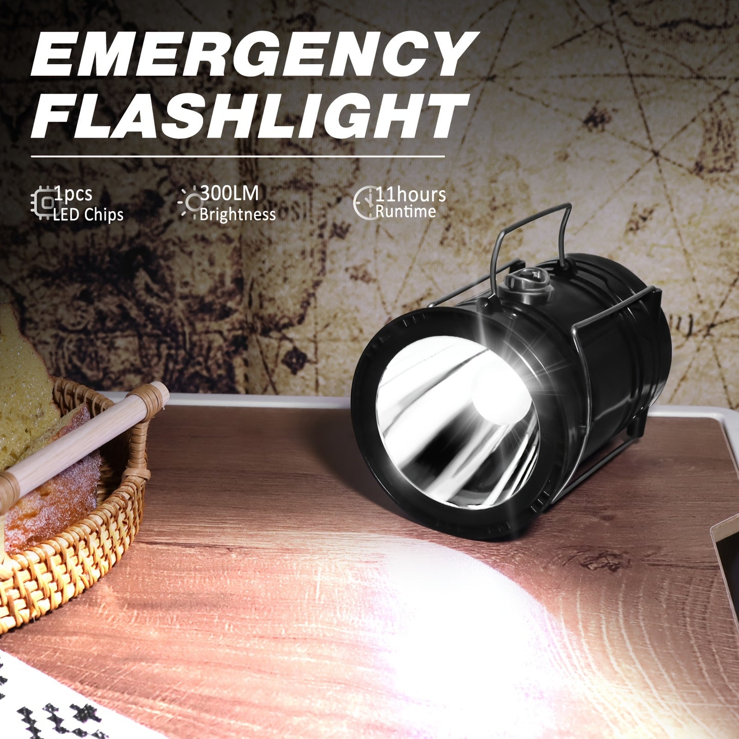 4-Pack Solar Camping Lantern, Collapsible LED Solar USB Rechargeable Lantern Flashlight