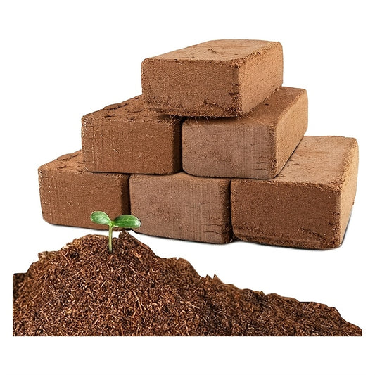 12pcs Plant-based Coconut Bricks - Low EC And PH Balance, Fiber Coconut Shell For Gardening About 12 Pounds