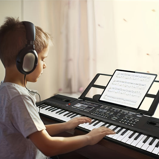 61-Key Kids Electronic Keyboard Piano with Interactive Learning, Microphone for Children Ages 3-12.