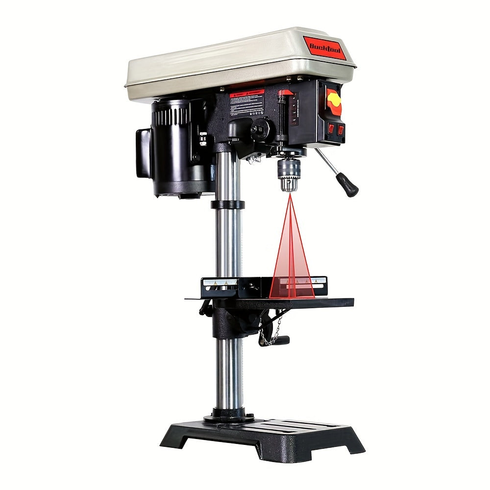 6.0 Amp 3/4 HP 10-Inch Drill Press 5-Speed Benchtop Drilling Machine With LED Work Light