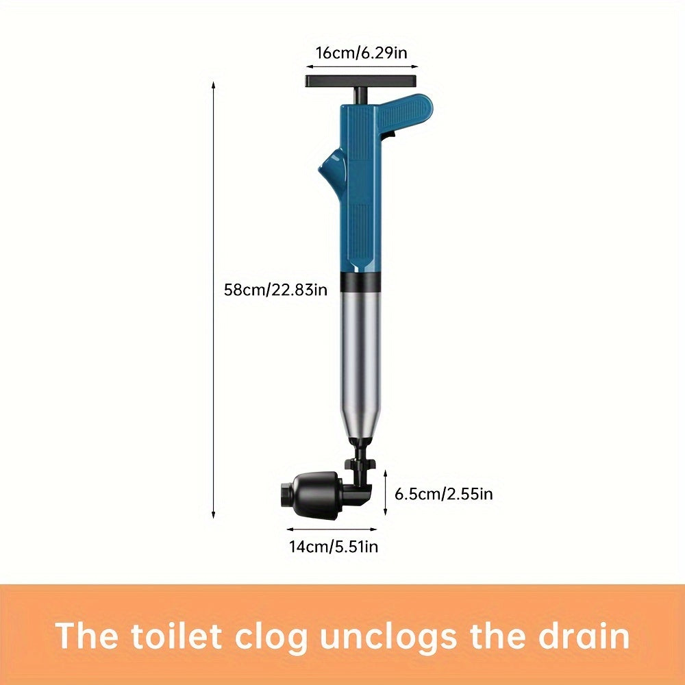 High Pressure  Toilet Plunger Set with Visual Air Pressure Gauge