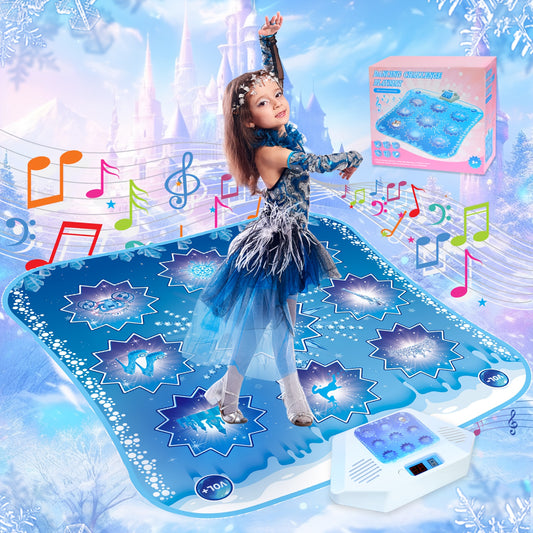 For 3 Years and up , Electronic LED Dance Mat For Kids - Adjustable Volume Musical Mat,