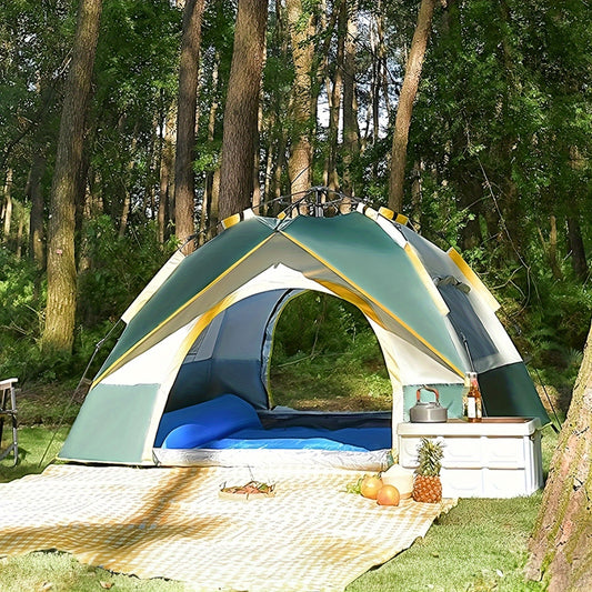 Quick Opening Camping Tent, Dual Doors And Windows Waterproof Windproof Tent, Lightweight And Portable, 2-3 Person/3-4 Person.