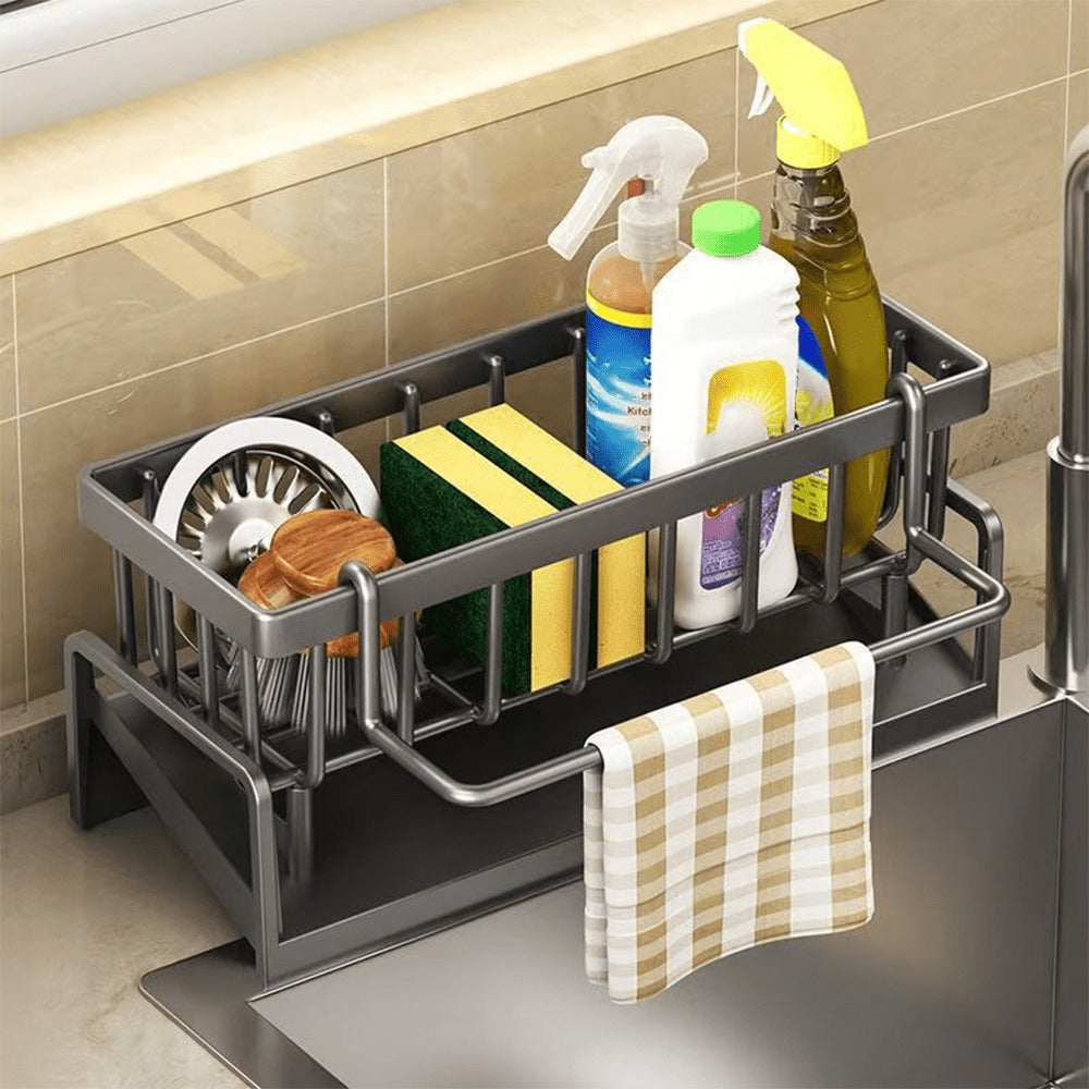 Multifunctional Kitchen Shelf, Rag Drainer Rack Household Drainage Basket,