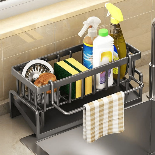 Multifunctional Kitchen Shelf, Rag Drainer Rack Household Drainage Basket,