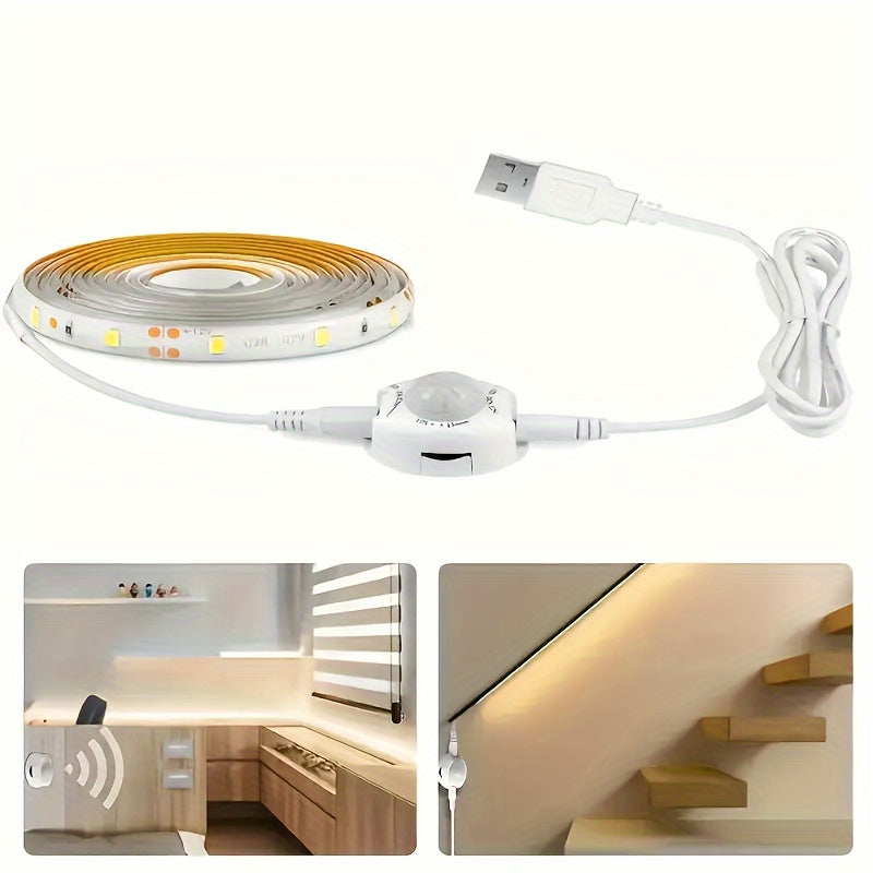 16.4ft Motion-Activated LED Strip Lights.