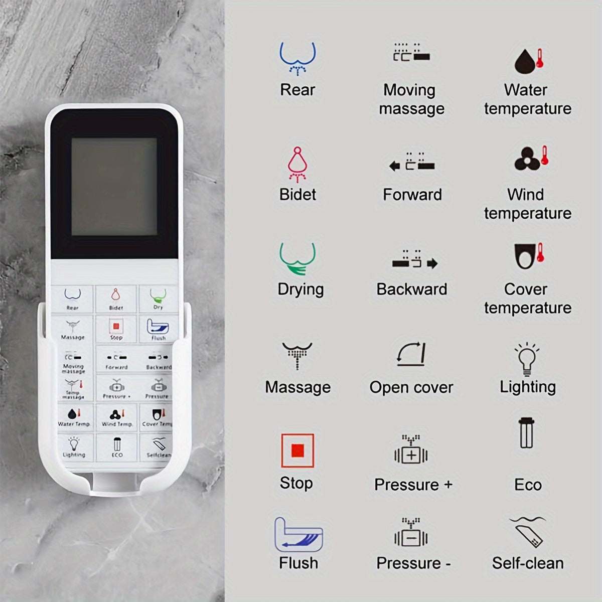 Luxurious Heated Bidet Toilet - Advanced Foot Sensor Operation, Warm Water Sprayer & Dryer.