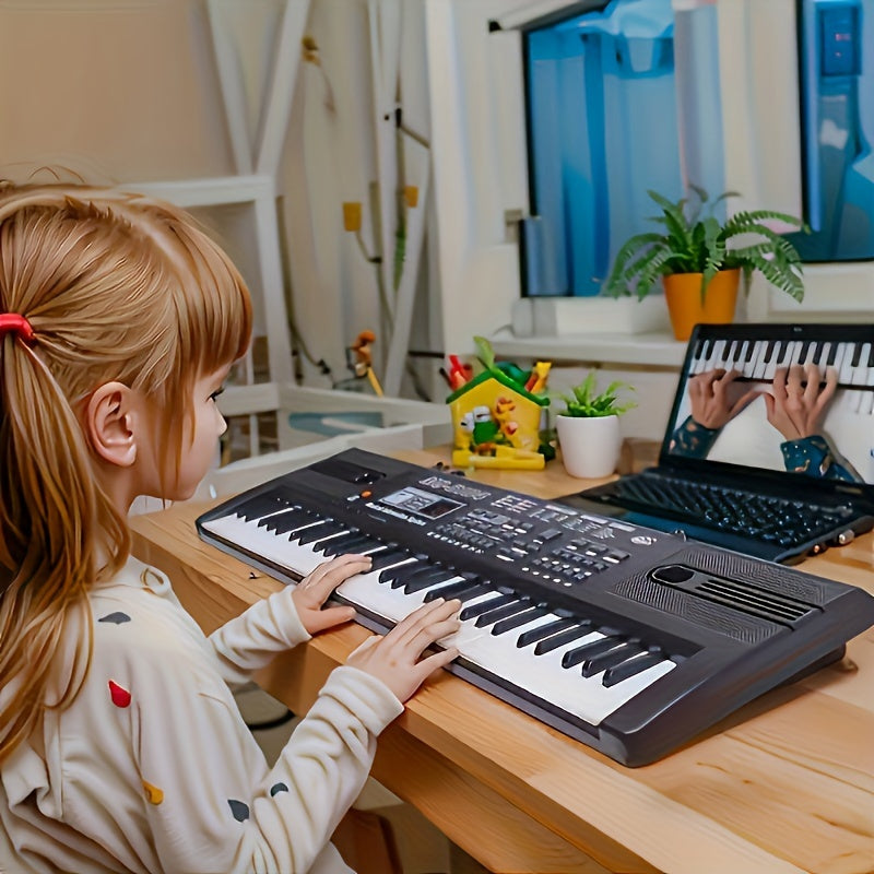 61-Key Kids Electronic Keyboard Piano with Interactive Learning, Microphone for Children Ages 3-12.