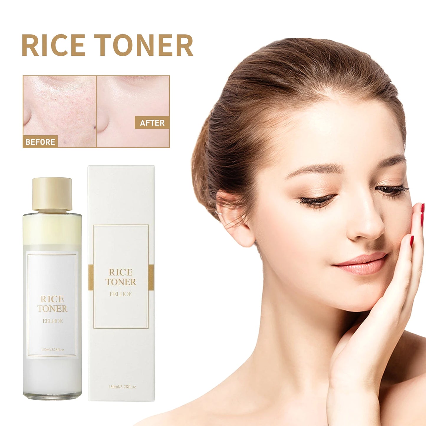 Organic Rice Face Toner, Anti-Aging Moisturizing Firming Skin Care