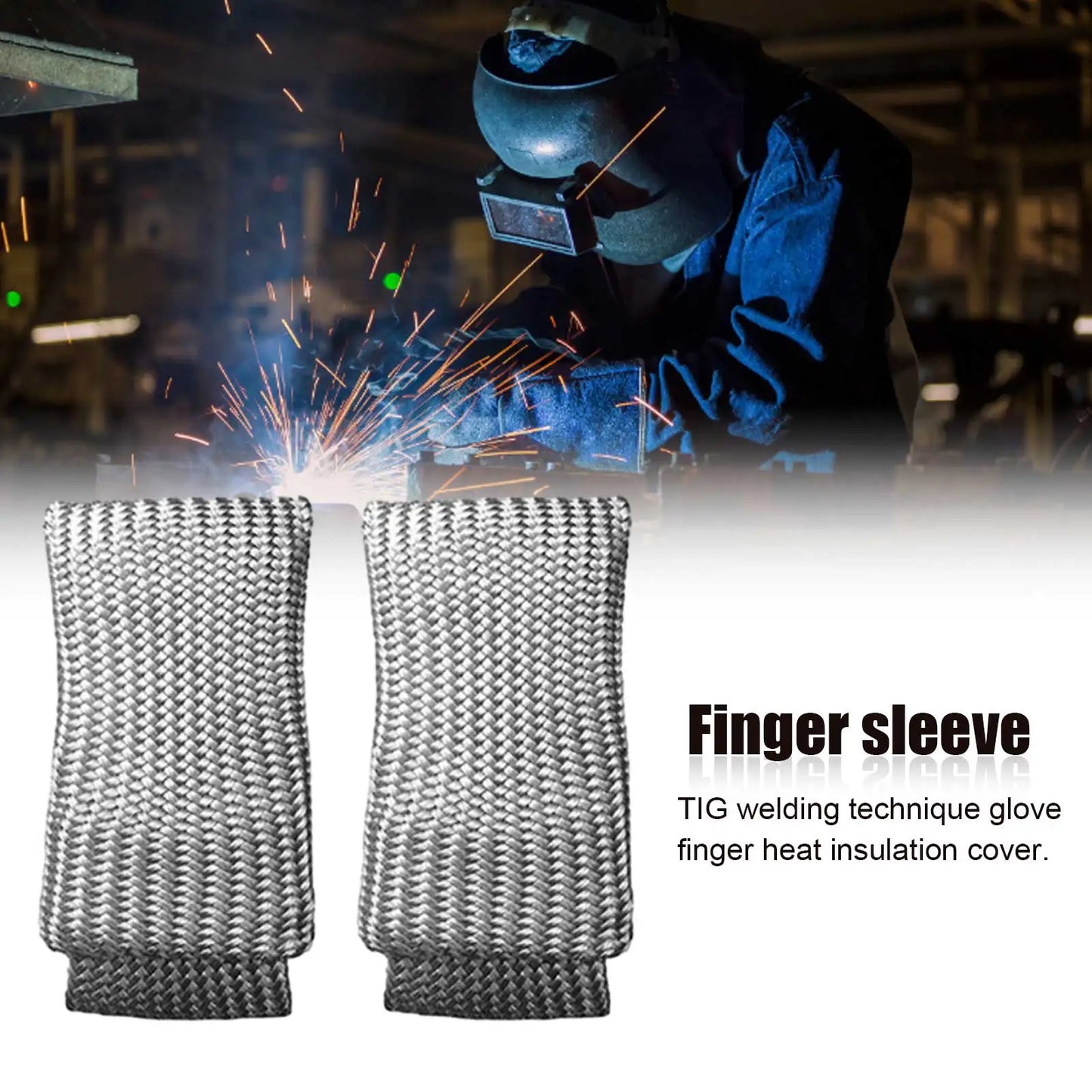 2 Pcs TIG Welding Finger Heat Shield Breathable TIG Welding Finger Cover.