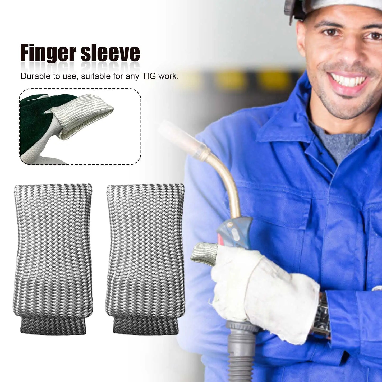 2 Pcs TIG Welding Finger Heat Shield Breathable TIG Welding Finger Cover.