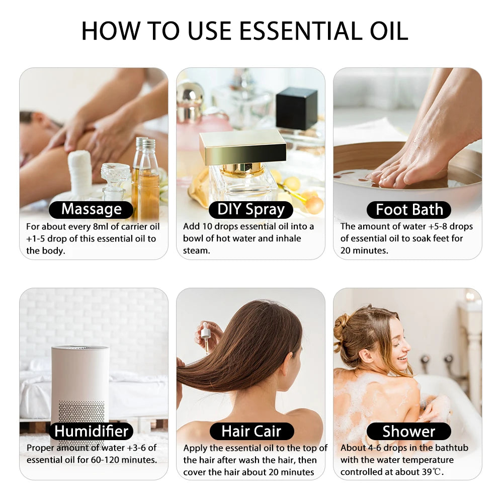 Pure Natural Essential Oils Humidifier Diffuser Aroma Oil