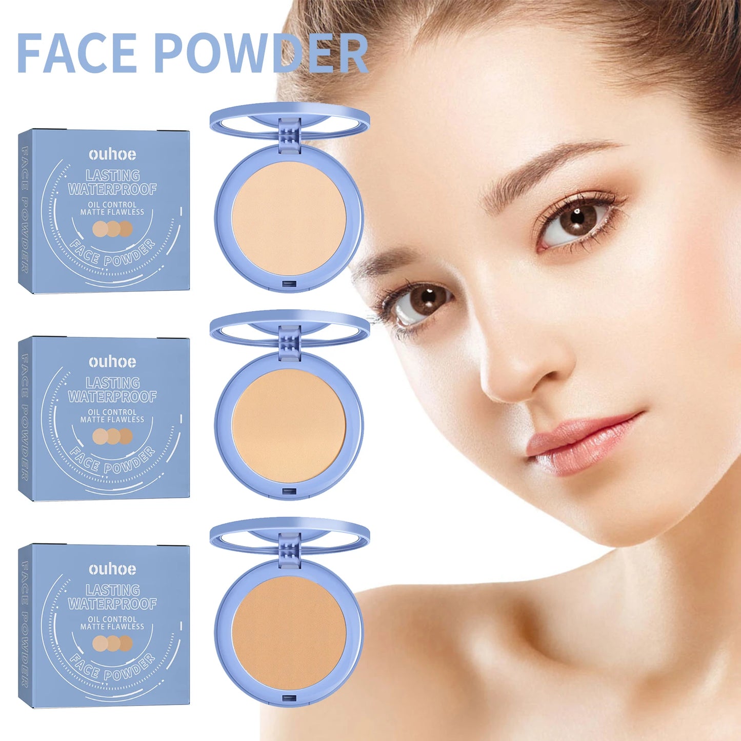 Natural Color 3PCS Powder, Waterproof