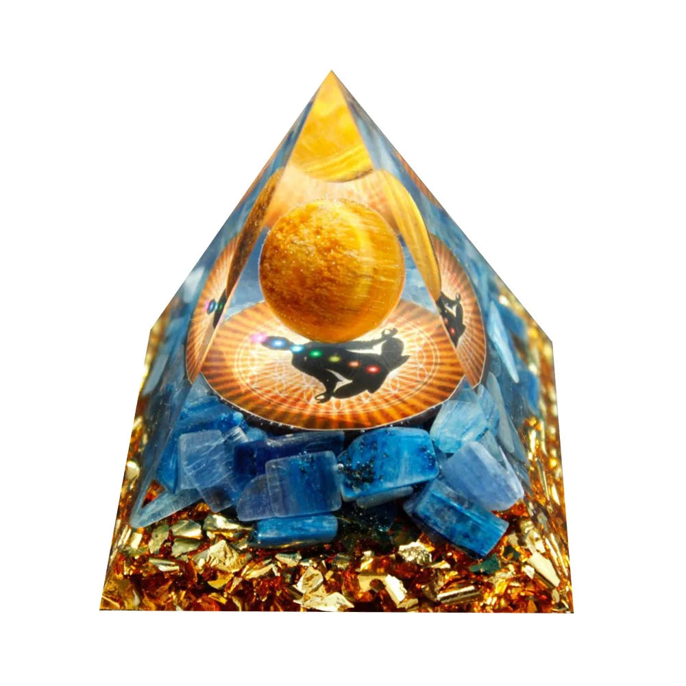 EMF Protection Healing Pyramids, Natural Crystal