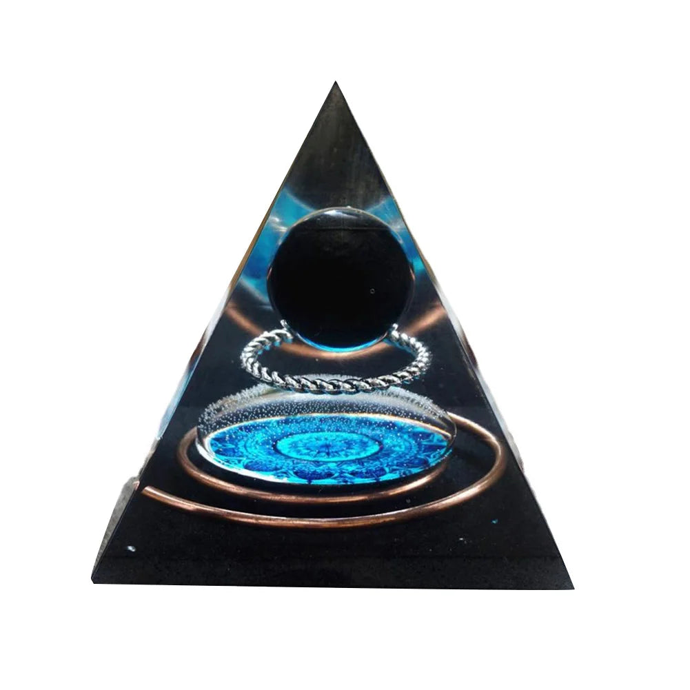 EMF Protection Healing Pyramids, Natural Crystal