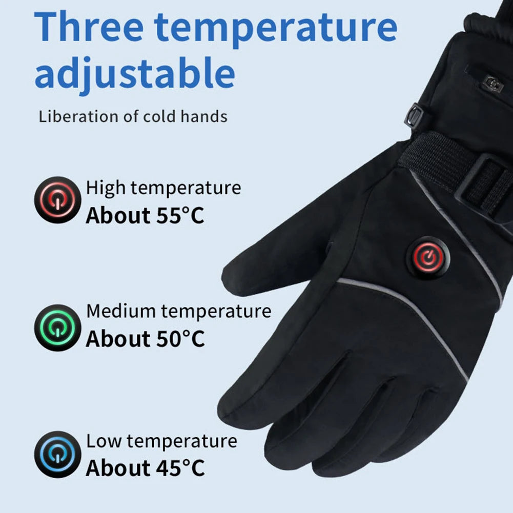 Rechargeable Heated Gloves, Waterproof