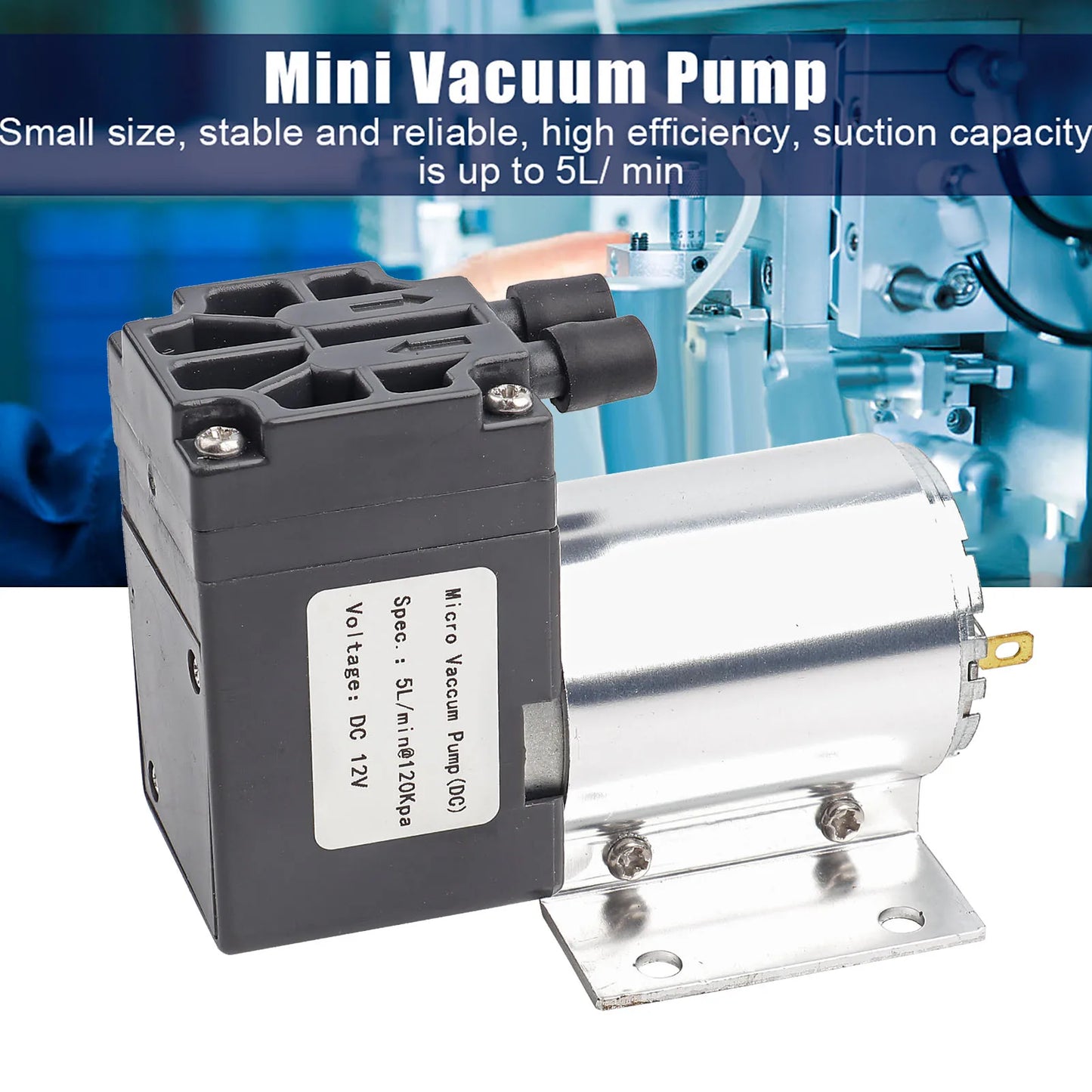 Mini Vacuum Pump, DC 12V 5L/min