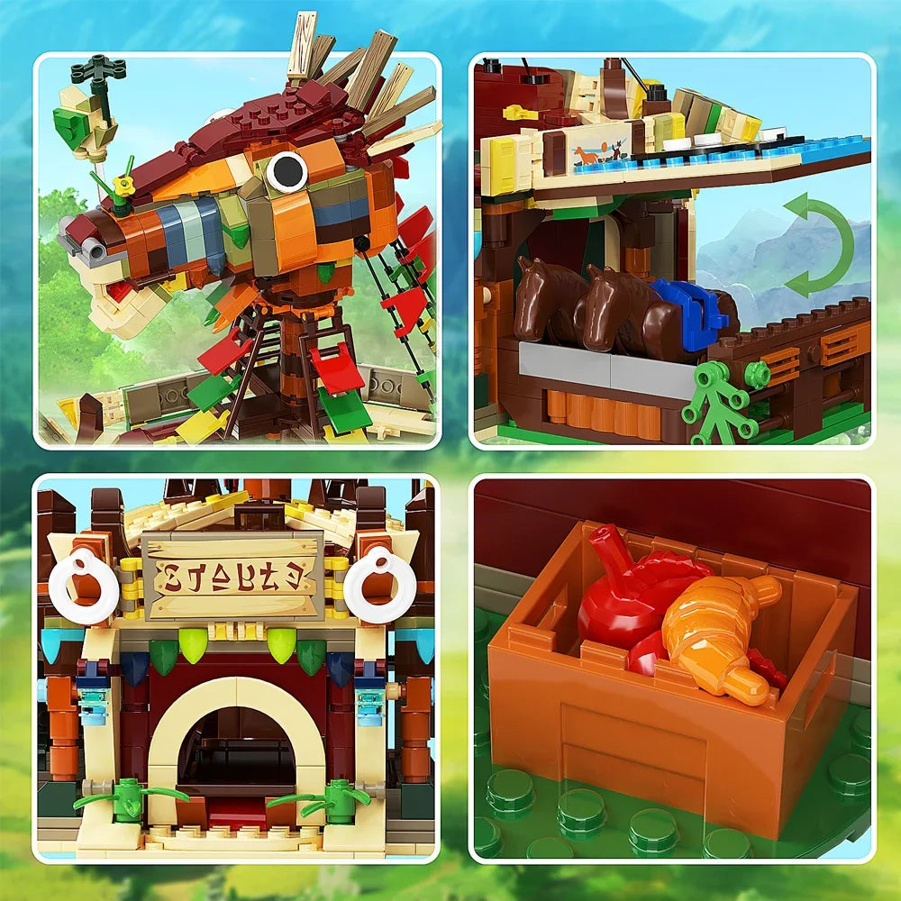 2 in 1 Horse Head Station and Link Building Blocks Kit